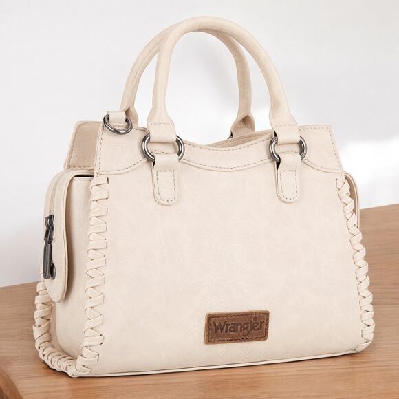 Wrangler Tan Whipstitch Small Crossbody/Top Handle Bag *NEW in Package* - Picture 2 of 7